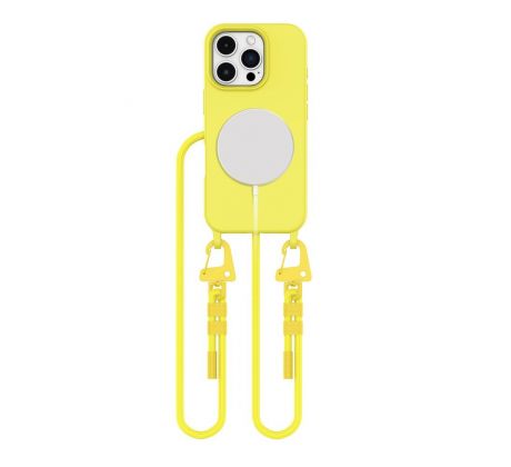 KRYT SE ŠŇŮRKOU/POPRUH NA TĚLO TECH-PROTECT MAGNECKLACE MAGSAFE iPhone 16 Pro Max CANARY YELLOW