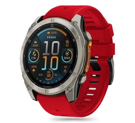 ŘEMÍNEK TECH-PROTECT SILICONE LINE GARMIN FENIX 5X / 5X Plus / 6X / 6X PRO / 7X / 8 (51 mm) RED