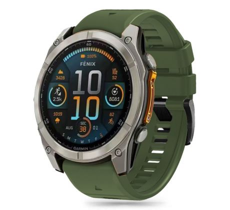 ŘEMÍNEK TECH-PROTECT SILICONE LINE GARMIN FENIX 5X / 5X Plus / 6X / 6X PRO / 7X / 8 (51 mm) MILITARY GREEN