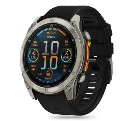 ŘEMÍNEK TECH-PROTECT SILICONE LINE GARMIN FENIX 5 / 6 / 6 PRO / 7 / 8 (47 mm) / E BLACK