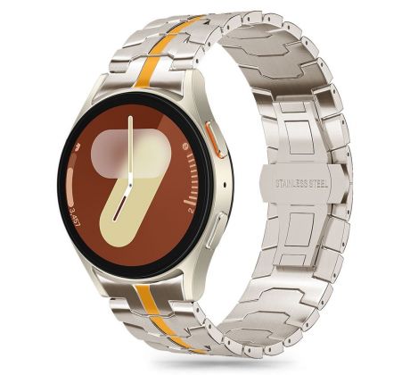 ŘEMÍNEK TECH-PROTECT STAINLESS LINE SAMSUNG GALAXY WATCH 4 / 5 / 5 PRO / 6 / 7 / FE TITANIUM/ORANGE