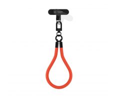 POPRUH NA RUKU/ŠŇŮRKA NA TELEFON TECH-PROTECT C3S ROPE WRIST STRAP NEON ORANGE/BLACK