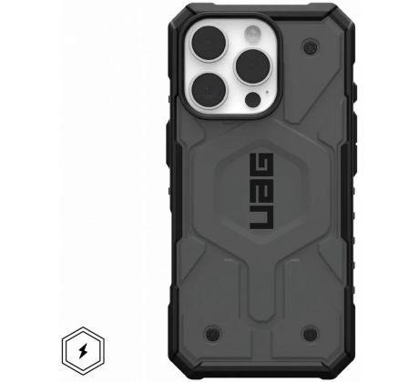 Case (UAG) Urban Armor Gear Pathfinder s MagSafe  iPhone 16 Pro stríbrný