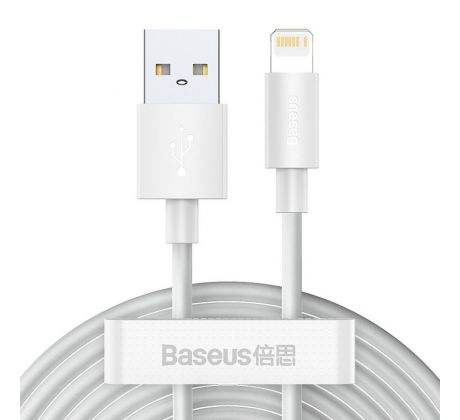 BASEUS cabel USB A to Lightning 2,4A Wism TZCALZJ-02 2 pcs 1,5 m bílý