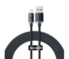 BASEUS cable USB A to Lightning 2,4A Crystal Shine CAJY000101 2 m cerný