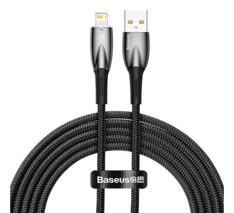 BASEUS cable USB A to Lightning 2,4A Glimmer CADH000301 2 m cerný