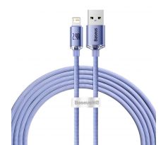 BASEUS cable USB A to Lightning 2,4A Crystal Shine CAJY000005 1,2 m fialový