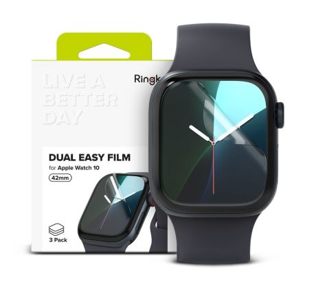 OCHRANNÁ FÓLIE RINGKE DUAL EASY 3-PACK APPLE WATCH 10 (42 mm) CLEAR