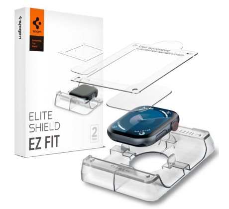 2KS V BALENÍ, SET 2 HYBRIDNÍCH SKEL SPIGEN ELITE SHIELD ”EZ FIT” 2-PACK APPLE WATCH 10 (42 mm) CLEAR