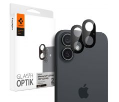 2KS V BALENÍ, SET 2 OCHRANNÝCH SKEL ZADNÍ KAMERY SPIGEN OPTIK GLAS.TR CAMERA PROTECTOR 2-PACK iPhone 16 / 16 Plus BLACK