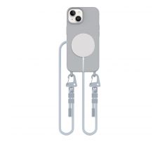 KRYT SE ŠŇŮRKOU/POPRUH NA TĚLO TECH-PROTECT MAGNECKLACE MAGSAFE iPhone 14 CRAYON GREY