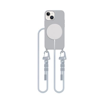 KRYT SE ŠŇŮRKOU/POPRUH NA TĚLO TECH-PROTECT MAGNECKLACE MAGSAFE iPhone 13 mini CRAYON GREY