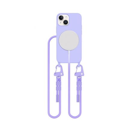 KRYT SE ŠŇŮRKOU/POPRUH NA TĚLO TECH-PROTECT MAGNECKLACE MAGSAFE iPhone 13 mini LAVENDER