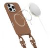 KRYT SE ŠŇŮRKOU/POPRUH NA TĚLO TECH-PROTECT MAGNECKLACE MAGSAFE iPhone 16 Pro CHOCOLATE BROWN