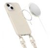 KRYT SE ŠŇŮRKOU/POPRUH NA TĚLO TECH-PROTECT MAGNECKLACE MAGSAFE iPhone 15 COSMIC LATTE