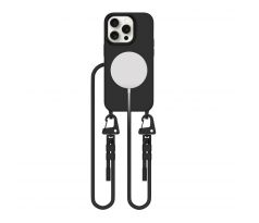 KRYT SE ŠŇŮRKOU/POPRUH NA TĚLO TECH-PROTECT MAGNECKLACE MAGSAFE iPhone 15 Pro BLACK