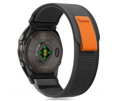 ŘEMÍNEK TECH-PROTECT NYLON GARMIN FENIX 5 / 6 / 6 PRO / 7 / 8 (47 mm) / E BLACK/ORANGE