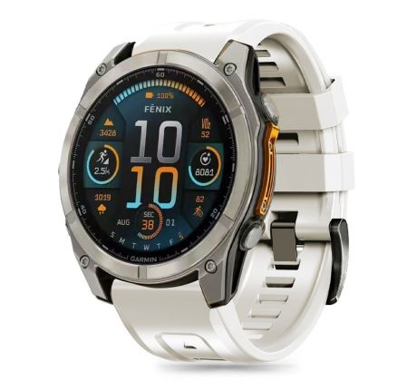 ŘEMÍNEK TECH-PROTECT SILICONE GARMIN FENIX 5S / 5S Plus / 6S / 6S PRO / 7S / 8 (43 mm) TITANIUM