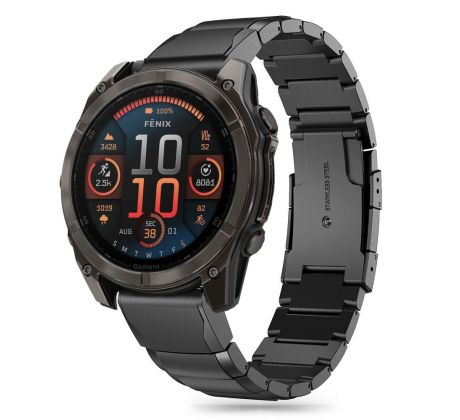 ŘEMÍNEK TECH-PROTECT STEELBAND GARMIN FENIX 5X / 5X Plus / 6X / 6X PRO / 7X / 8 (51 mm) BLACK