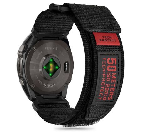 ŘEMÍNEK TECH-PROTECT SCOUT PRO GARMIN FENIX 5 / 6 / 6 PRO / 7 / 8 (47 mm) / E BLACK