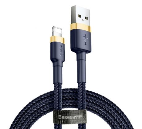 BASEUS cable USB A to Lightning 2.4A Cafule CALKLF-BV3 1 m modrý zlatý