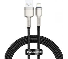 BASEUS cable USB A to Lightning 2,4A Cafule Metal 1 m cerný