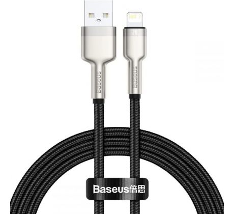 BASEUS cable USB A to Lightning 2,4A Cafule Metal 1 m cerný