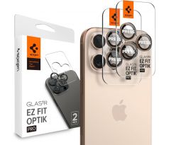 2KS V BALENÍ, SET 2 OCHRANNÝCH SKEL NA KAMERU SPIGEN OPTIK PRO GLAS.TR ”EZ FIT” CAMERA PROTECTOR 2-PACK iPhone 16 Pro / Pro Max DESERT TITANIUM