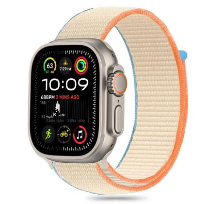 ŘEMÍNEK TECH-PROTECT NYLON APPLE WATCH 6 / 7 / 8 / 9 / 10 / SE / ULTRA 1 / 2 (44 / 45 / 46 / 49 mm) CREAM