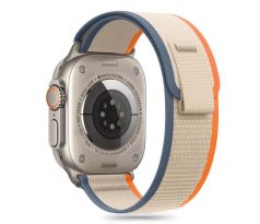 ŘEMÍNEK TECH-PROTECT NYLON STRIPE APPLE WATCH 6 / 7 / 8 / 9 / 10 / SE / ULTRA 1 / 2 (44 / 45 / 46 / 49 mm) CREAM/ORANGE