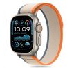 ŘEMÍNEK TECH-PROTECT NYLON STRIPE APPLE WATCH 6 / 7 / 8 / 9 / 10 / SE / ULTRA 1 / 2 (44 / 45 / 46 / 49 mm) CREAM/ORANGE