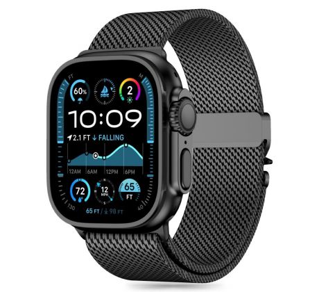 ŘEMÍNEK TECH-PROTECT MILANO APPLE WATCH 6 / 7 / 8 / 9 / 10 / SE / ULTRA 1 / 2 (44 / 45 / 46 / 49 mm) BLACK