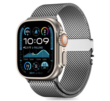 ŘEMÍNEK TECH-PROTECT MILANO APPLE WATCH 6 / 7 / 8 / 9 / 10 / SE / ULTRA 1 / 2 (44 / 45 / 46 / 49 mm) SILVER