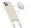 KRYT SE ŠŇŮRKOU/POPRUH NA TĚLO TECH-PROTECT MAGNECKLACE MAGSAFE iPhone 12 / 12 Pro COSMIC LATTE