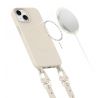 KRYT SE ŠŇŮRKOU/POPRUH NA TĚLO TECH-PROTECT MAGNECKLACE MAGSAFE iPhone 13 COSMIC LATTE