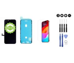 MULTIPACK - HARD OLED displej pro iPhone 14 Pro + screen adhesive (lepka pod displej) + 3D ochranné sklo + sada nářadí