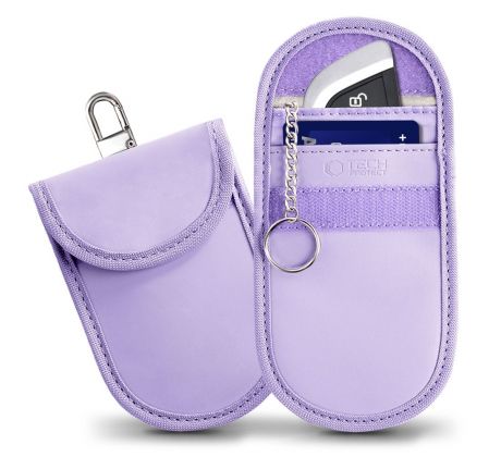 POUZDRO FARADAYA TECH-PROTECT KLR100 POUCH KEYLESS RFID SIGNAL BLOCKER CASE LAVENDER