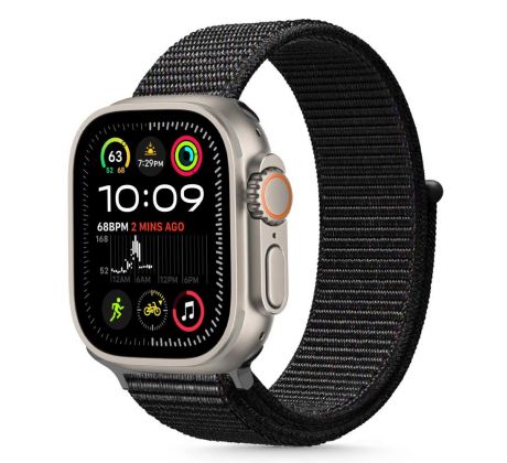 ŘEMÍNEK TECH-PROTECT NYLON APPLE WATCH 6 / 7 / 8 / 9 / 10 / SE / ULTRA 1 / 2 (44 / 45 / 46 / 49 mm) BLACK