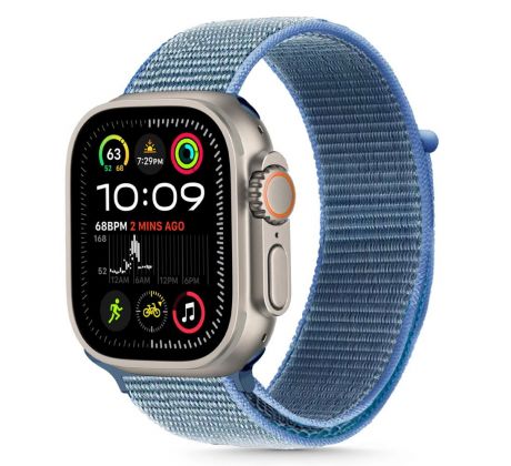 ŘEMÍNEK TECH-PROTECT NYLON APPLE WATCH 6 / 7 / 8 / 9 / 10 / SE / ULTRA 1 / 2 (44 / 45 / 46 / 49 mm) BABY BLUE