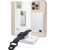 EXTERNÍ BATERIE NA APPLE WATCH A TELEFON TECH-PROTECT PB33 LIFEMAG MAGSAFE POWER BANK 5000mAh SILVER