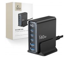 TECH-PROTECT DC140W-GAN 5-PORT DESKTOP CHARGER PD140W/QC3.0 BLACK