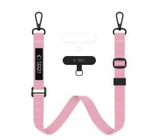 ŠŇŮRKA NA TELEFON/POPRUH TECH-PROTECT C6S ROPE CROSSBODY BABY PINK