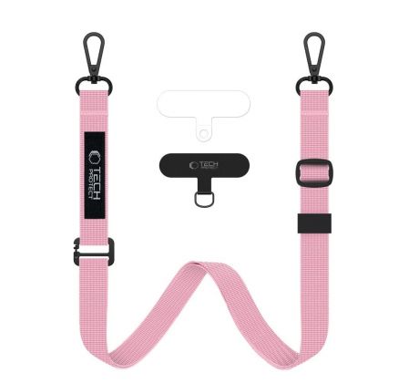 ŠŇŮRKA NA TELEFON/POPRUH TECH-PROTECT C6S ROPE CROSSBODY BABY PINK