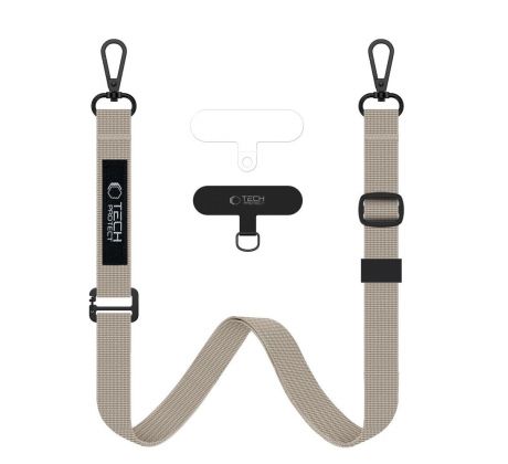 ŠŇŮRKA NA TELEFON/POPRUH TECH-PROTECT C6S ROPE CROSSBODY COSMIC LATTE