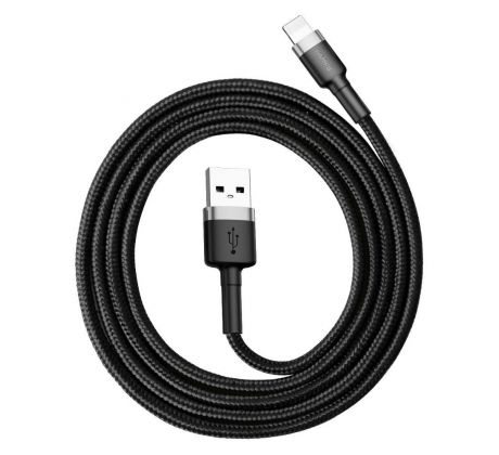 BASEUS cable USB A to Lightning 2.4A Cafule CALKLF-BG1 1 m cerný šedý