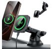 DRŽÁK DO AUTA ESR HALOLOCK MAGNETIC MAGSAFE DASHBOARD CAR MOUNT WIRELESS CHARGER QI2 15W BLACK