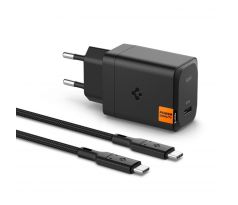 SÍŤOVÁ NABÍJEČKA NA MOBIL A TABLET SPIGEN ARCSTATION PRO GAN-651 1-PORT NETWORK CHARGER 65W + TYPE-C CABLE BLACK