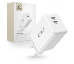 SÍŤOVÁ NABÍJEČKA NA MOBIL A TABLET TECH-PROTECT NC45W-GAN 2-PORT NETWORK CHARGER PD45W WHITE