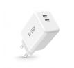 SÍŤOVÁ NABÍJEČKA NA MOBIL A TABLET TECH-PROTECT NC45W-GAN 2-PORT NETWORK CHARGER PD45W WHITE