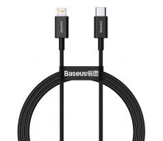 BASEUS cablel Type C to Lightning PD 20W Superior CATLYS-A01 1 m cerný